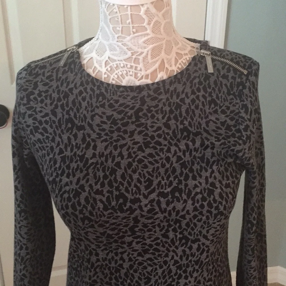Michael Kors animal print sweater dress